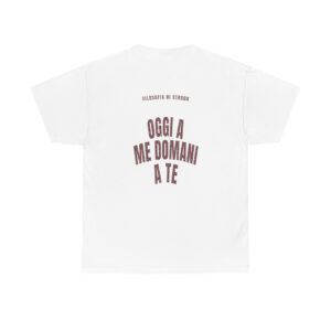 T-shirt PUMP con la frase 'OGGI A ME DOMANI A TE' — collezione Filosofia