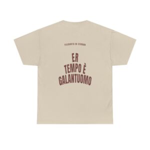 T-shirt PUMP con la frase 'ER TEMPO È GALANTUOMO' — collezione Filosofia
