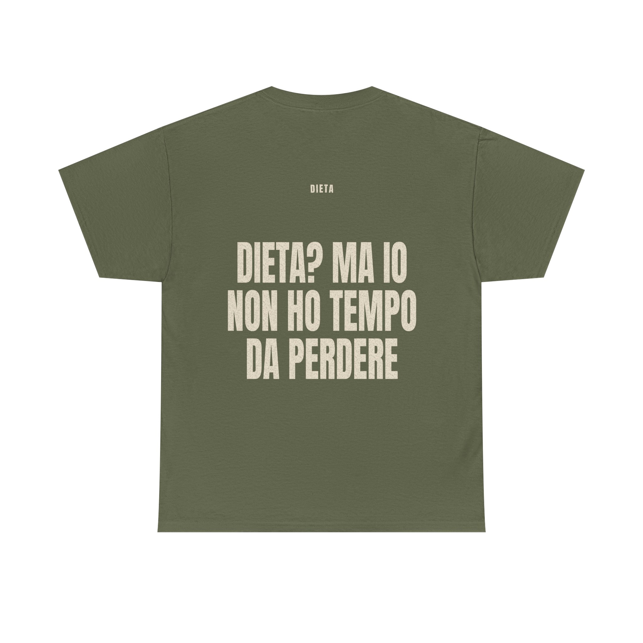 T-shirt PUMP con la frase '? MA IO NON HO TEMPO DA PERDERE' — collezione Dieta