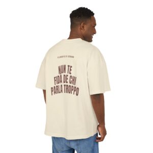 T-shirt oversize PUMP con la frase 'NUN TE FIDÀ DE CHI PARLA TROPPO' — collezione Filosofia