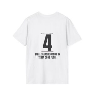 NUMERO 4 — 'SPALLE LARGHE ORDINE IN TESTA CAOS FUORI' · Leggera