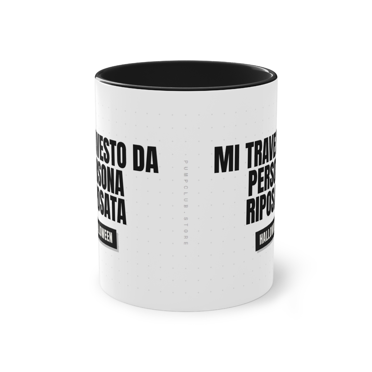 HALLOWEEN — 'MI TRAVESTO DA PERSONA RIPOSATA' · Tazza Two-Tone - immagine 5